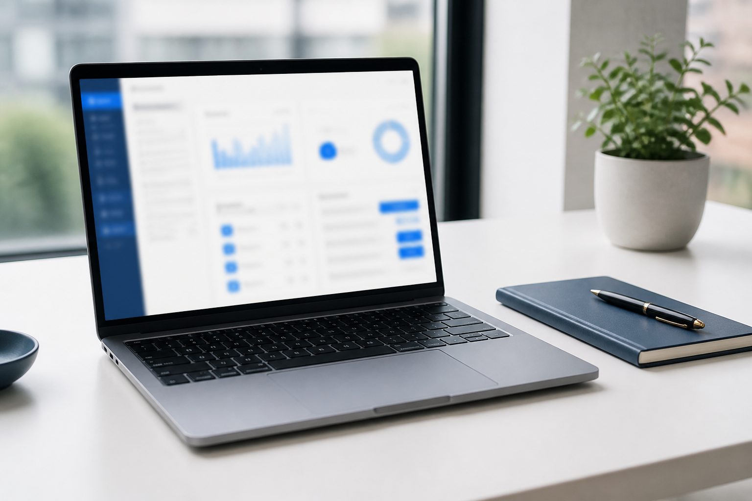 Ordinateur portable ouvert sur une boîte email, préparation d'une séquence de prospection B2B